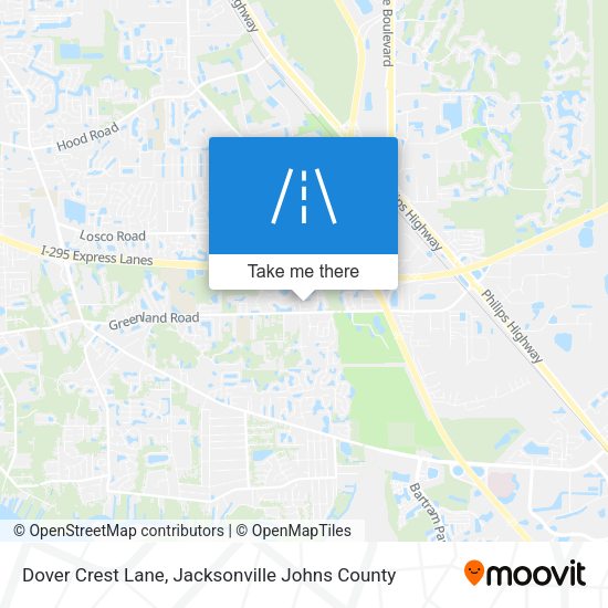 Dover Crest Lane map