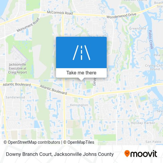 Downy Branch Court map