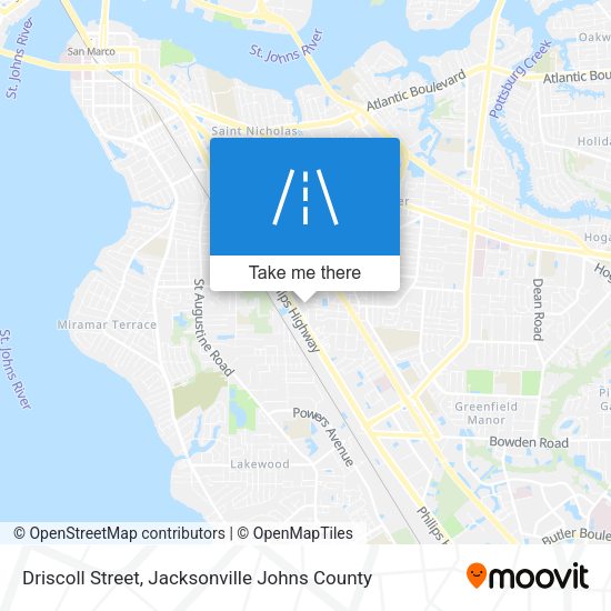 Driscoll Street map
