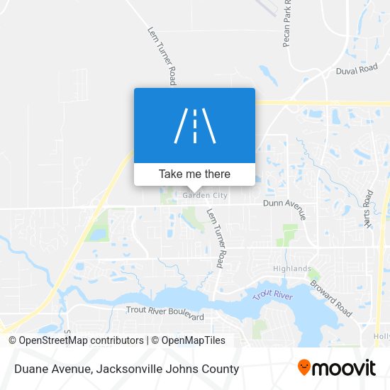 Duane Avenue map