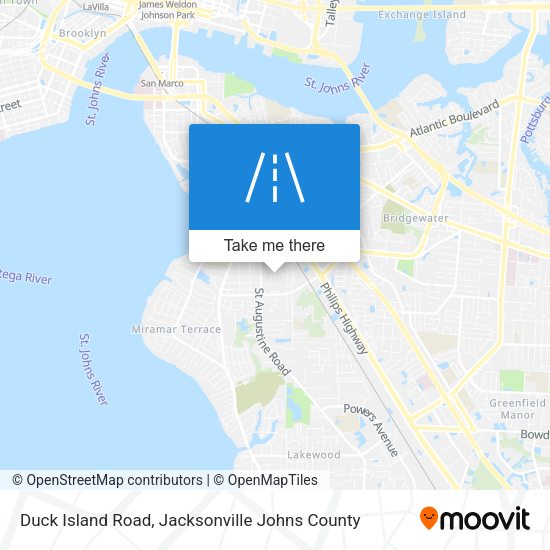 Duck Island Road map