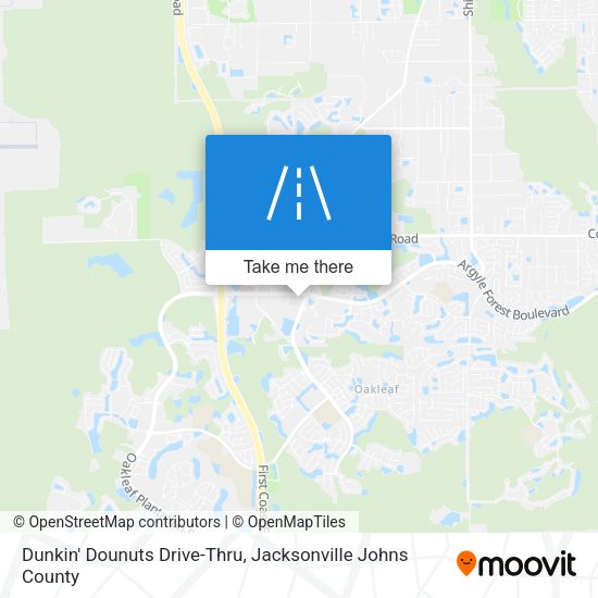 Mapa de Dunkin' Dounuts Drive-Thru