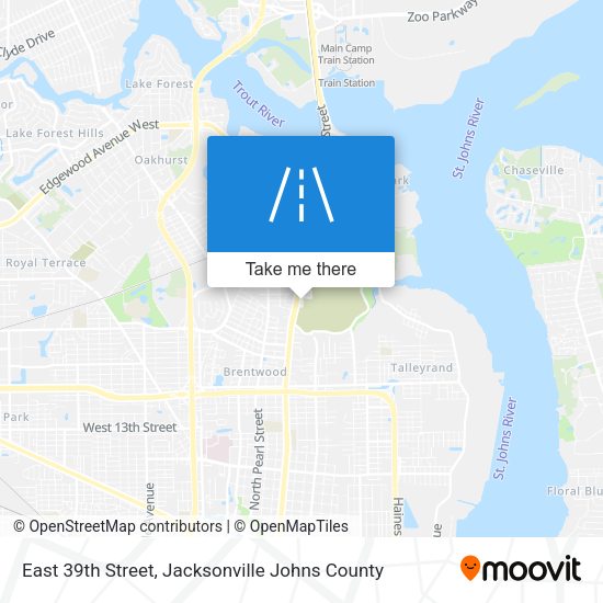 East 39th Street map