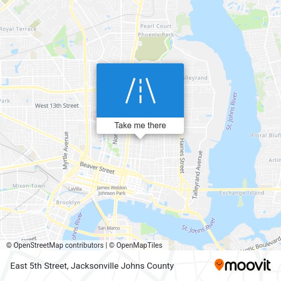 East 5th Street map