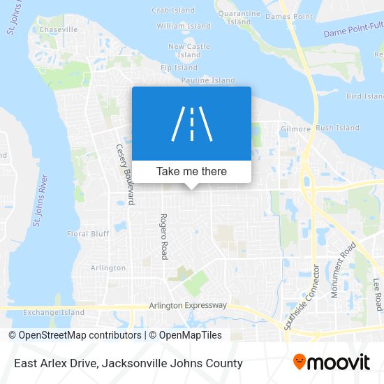 East Arlex Drive map