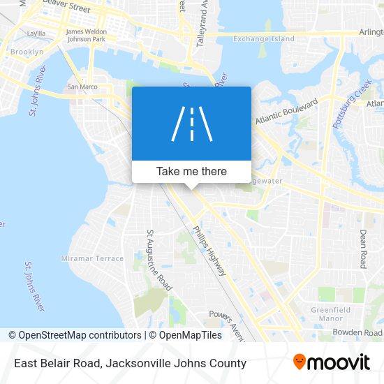 East Belair Road map
