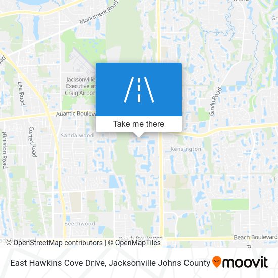 East Hawkins Cove Drive map