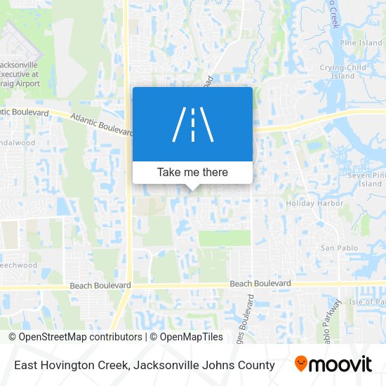 East Hovington Creek map