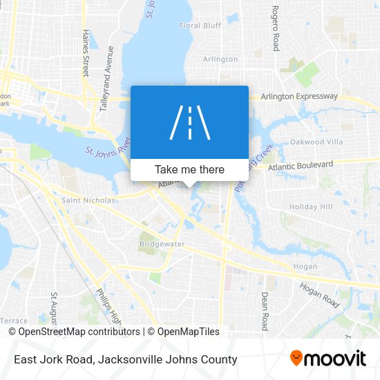 East Jork Road map