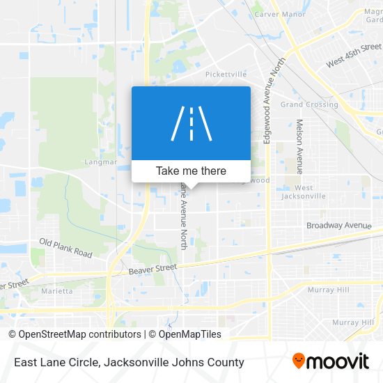 East Lane Circle map