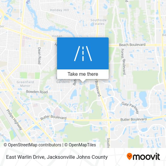 East Warlin Drive map