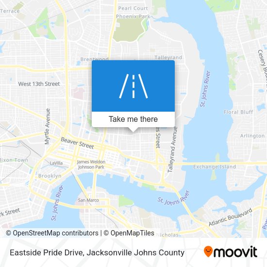 Eastside Pride Drive map
