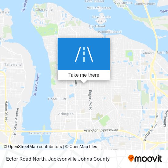Ector Road North map