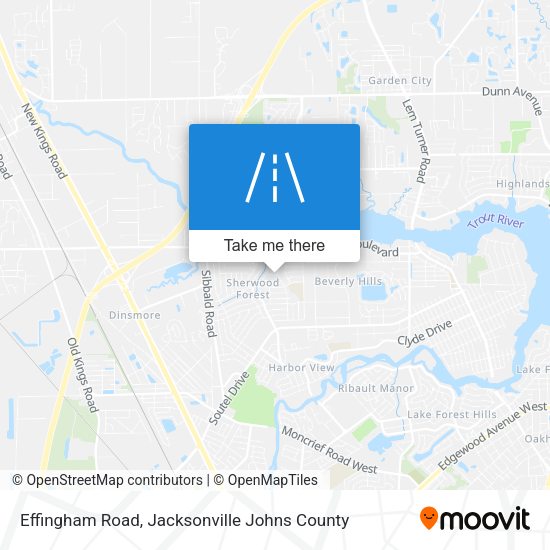 Effingham Road map