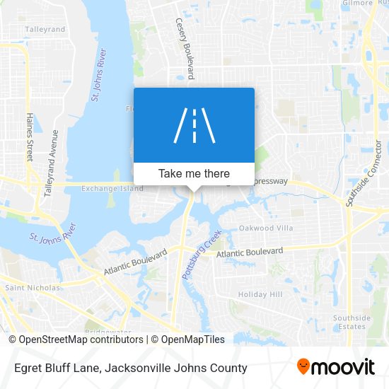 Egret Bluff Lane map