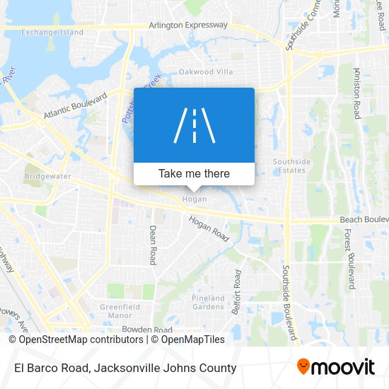 Mapa de El Barco Road