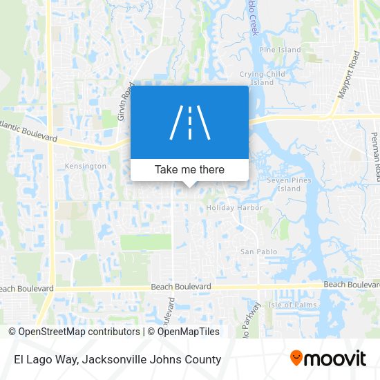 El Lago Way map