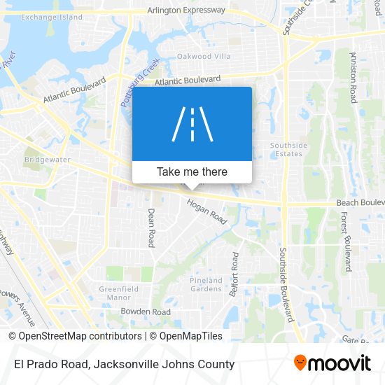 El Prado Road map