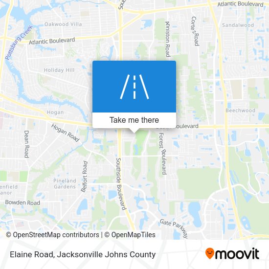 Mapa de Elaine Road