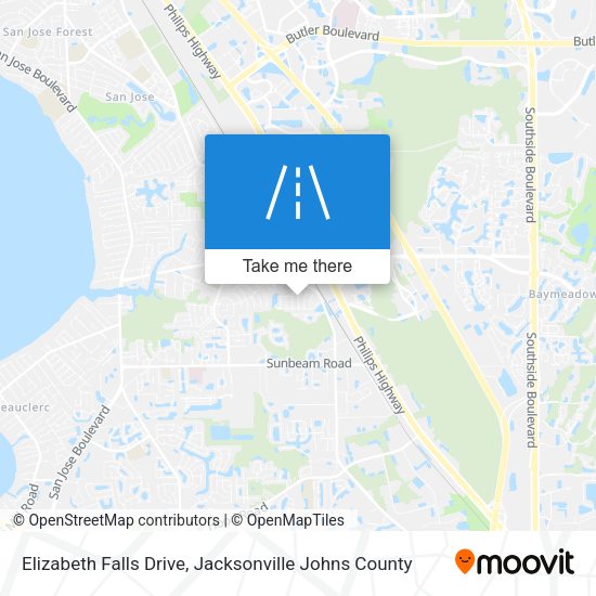Elizabeth Falls Drive map