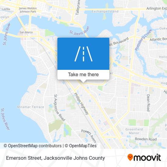 Emerson Street map