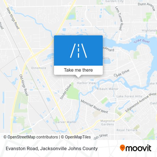 Evanston Road map