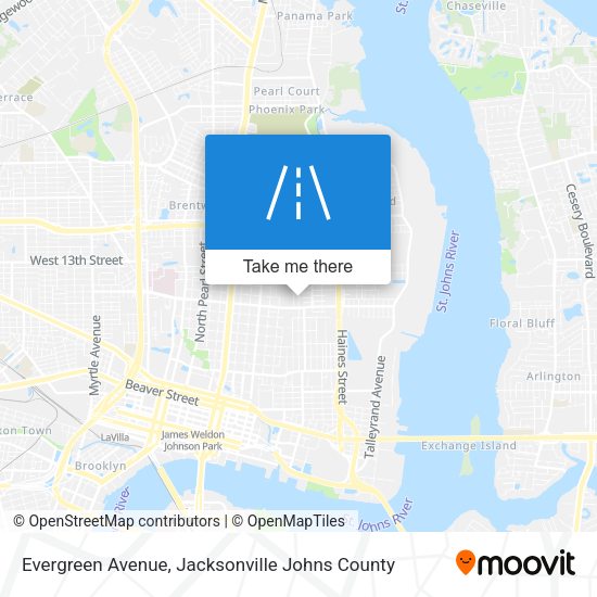 Evergreen Avenue map