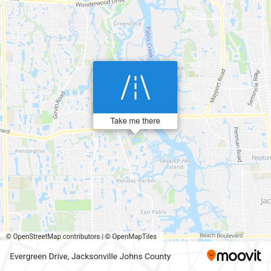 Evergreen Drive map