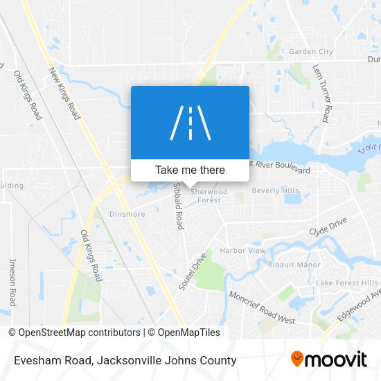 Evesham Road map