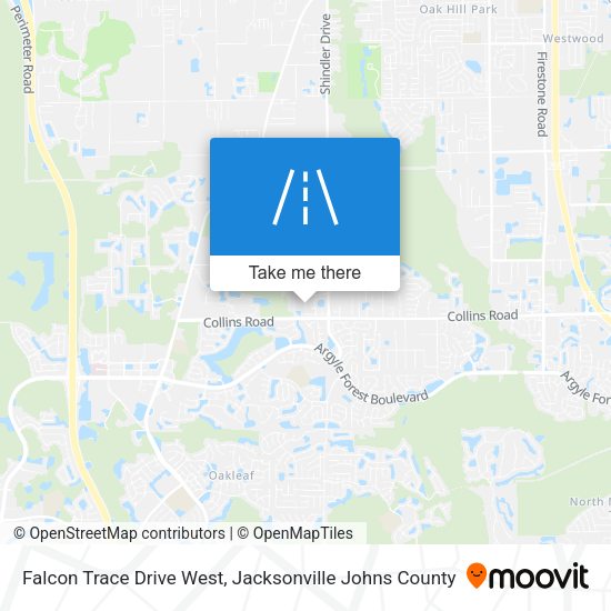Falcon Trace Drive West map