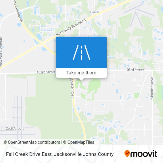 Mapa de Fall Creek Drive East