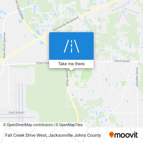 Fall Creek Drive West map