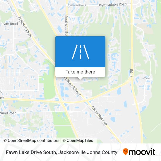 Fawn Lake Drive South map