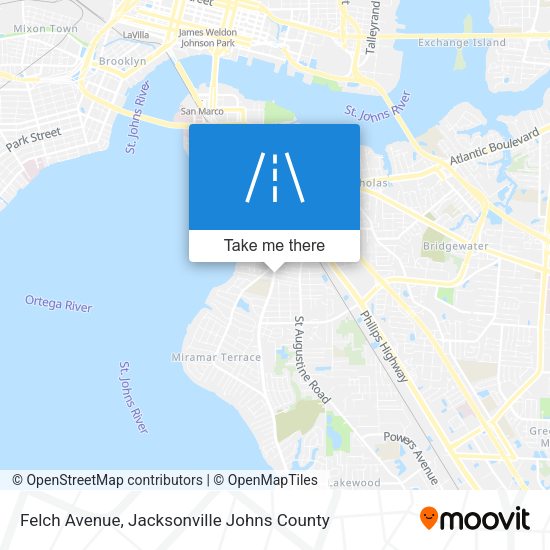 Felch Avenue map