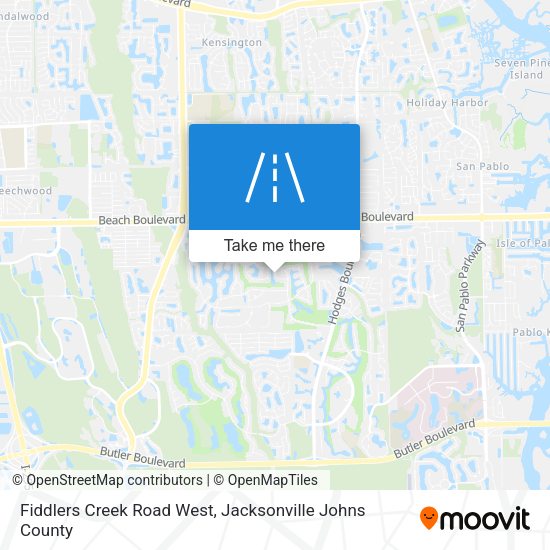 Fiddlers Creek Road West map