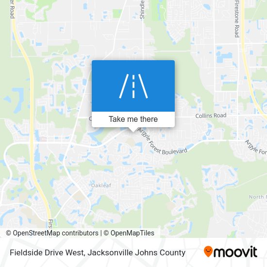Fieldside Drive West map