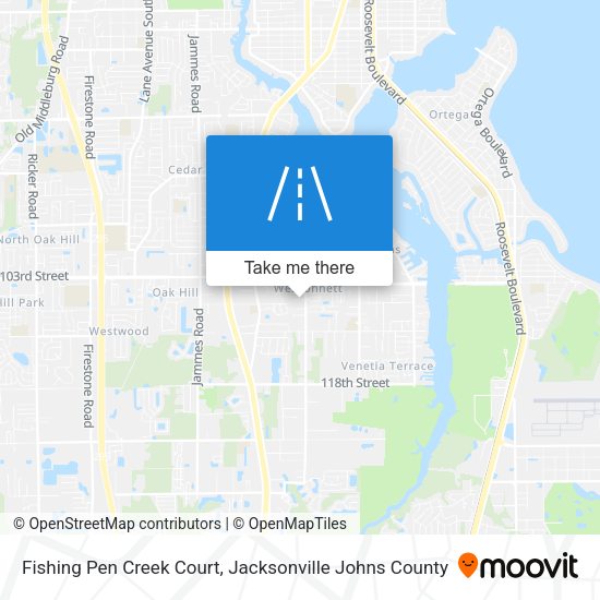Mapa de Fishing Pen Creek Court