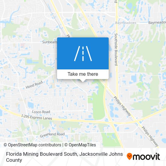 Florida Mining Boulevard South map