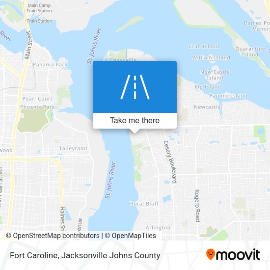 Fort Caroline map