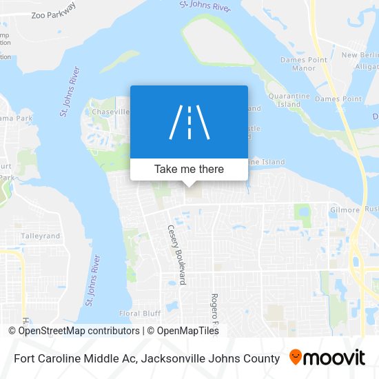 Mapa de Fort Caroline Middle Ac