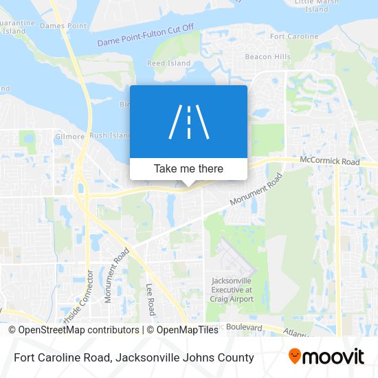 Fort Caroline Road map
