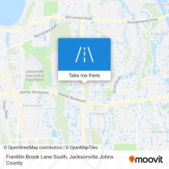Franklin Brook Lane South map