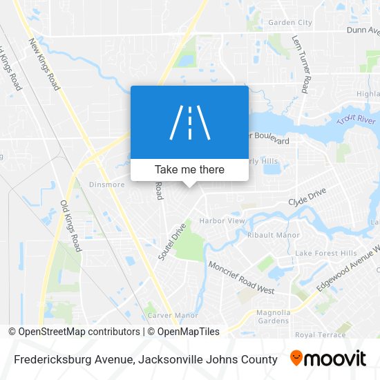 Fredericksburg Avenue map