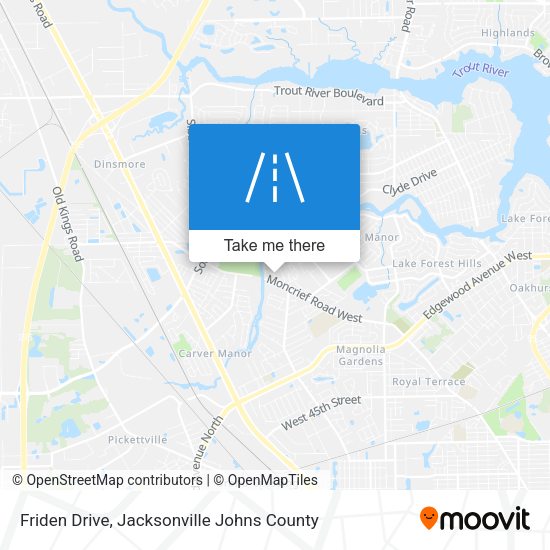 Friden Drive map