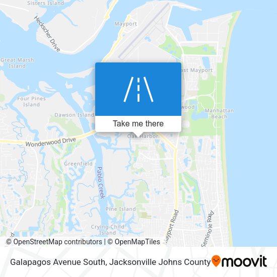 Galapagos Avenue South map