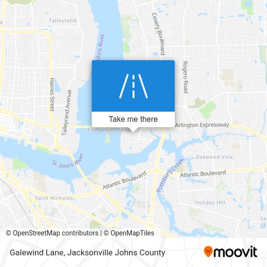 Galewind Lane map