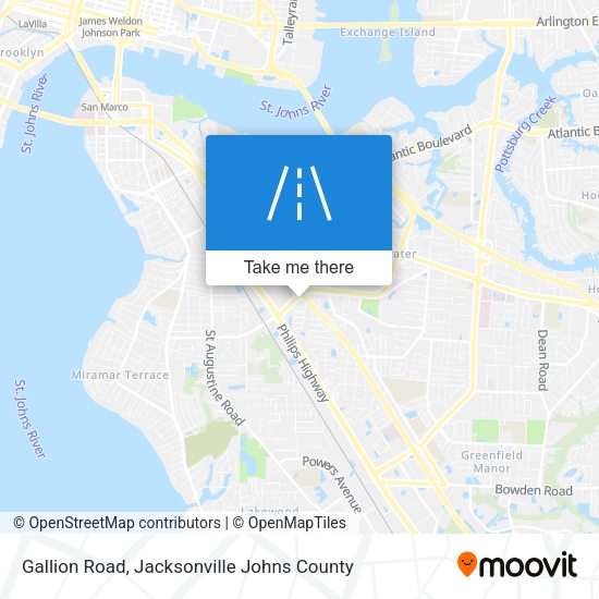 Gallion Road map