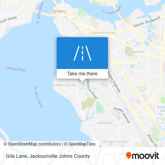 Mapa de Gila Lane
