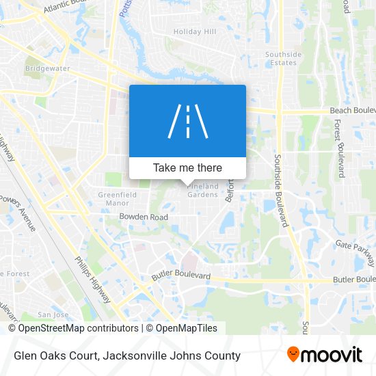 Glen Oaks Court map