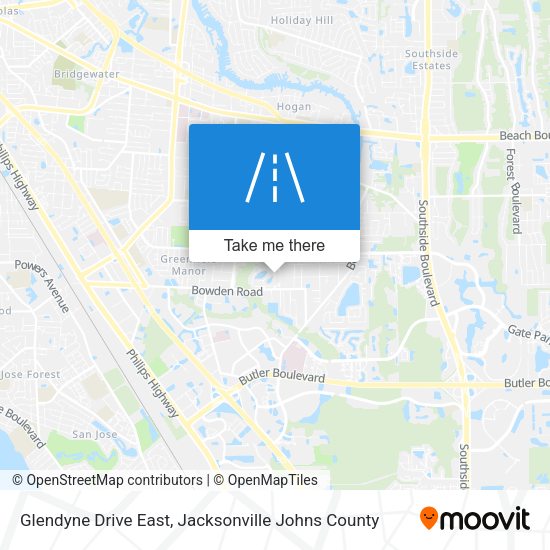 Mapa de Glendyne Drive East